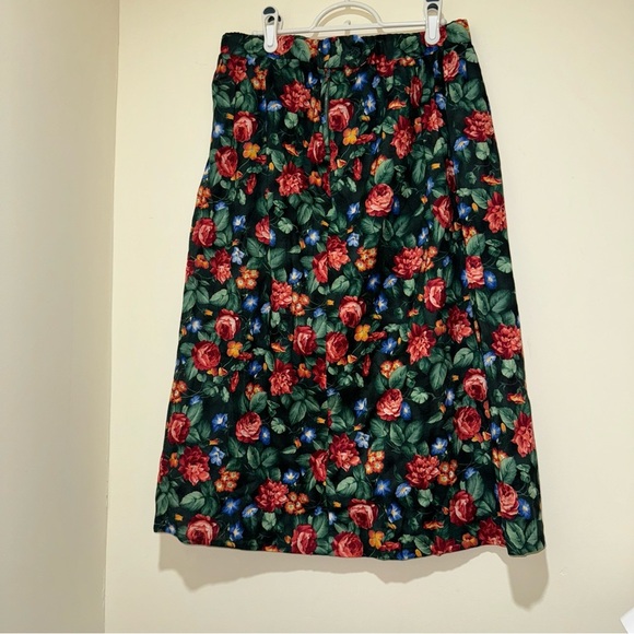 Women’s Vintage Homemade Cottagecore Grandma Floral Midi Length Flowy Skirt NEW - Picture 8 of 13
